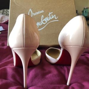 Christian Louboutin tan heels.Excellent condition!
